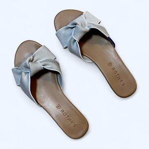 Rothy’s The Knot Sandal in Sand Dollar Ivory Cream 6.5 Slip On Sandal